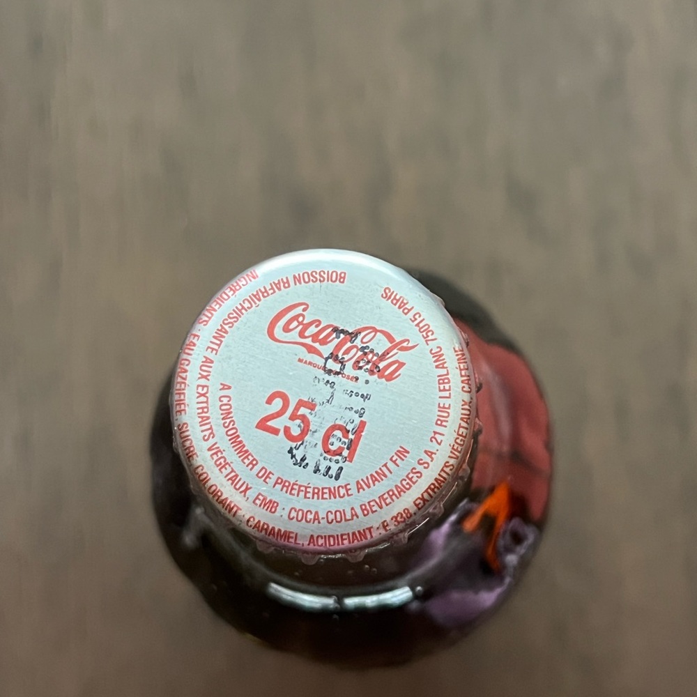 Coca Cola bottle from Paris France